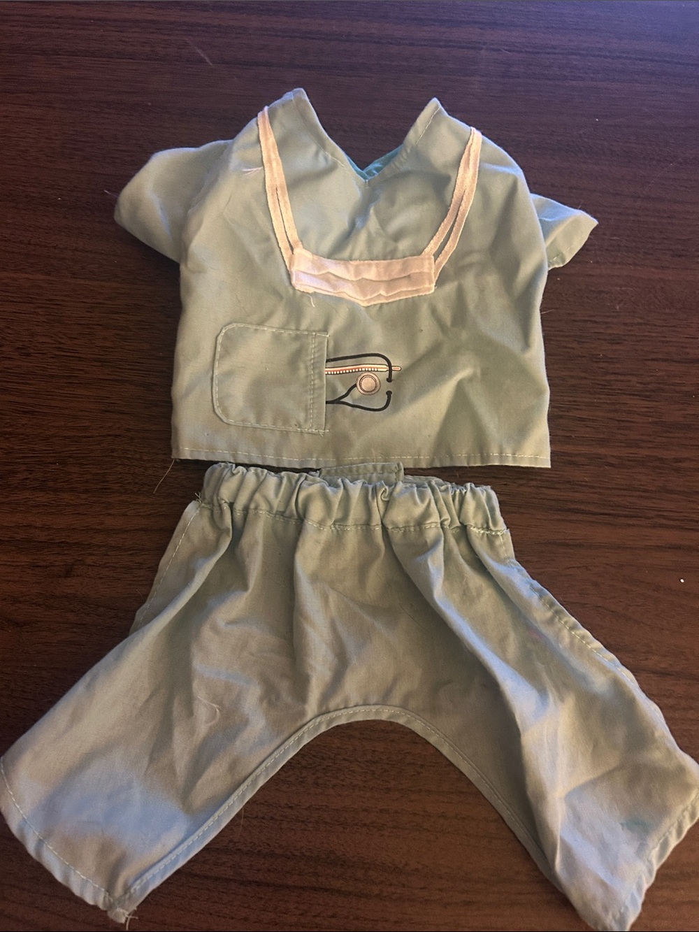 Light Green Dog Scrub-Style Outfit for Small Dogs
